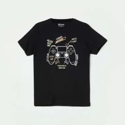 Fame Forever by Lifestyle Kids Black Cotton Printed T-Shirt-image-63