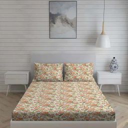 Living Scapes by Pantaloons Multicoloured Queen Flat Bedsheet Set-16