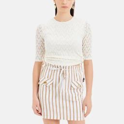 Kazo White Lace Crop Top-picture-28