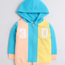Bumzee Boys Multicolor Color Block Full Sleeves Hooded Sweatshirt-image-57