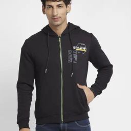 Being Human Black Regular Fit Printed Hooded Sweatshirt-picture-43