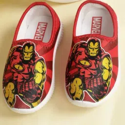 Kidsville Red & Yellow Iron Man Printed Casual Slip-Ons-image-35