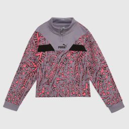 Puma Kids Purple Cotton Printed Full Sleeves Cardigan-image-54