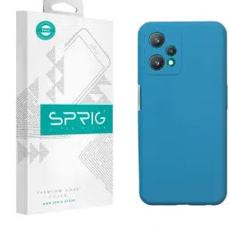 Sprig Liquid Silicone Back Cover for REALME 9 PRO 5G (Blue)-image-67