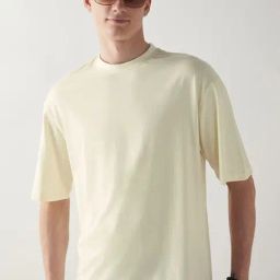 Bewakoof Off White Oversized Solid T-Shirt-image-42