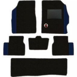 Elegant Duo Black And Blue Carpet Car Mat Compatible With Tata Safari 2021 7 Seater Manual-image-85