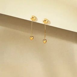 P.N.Gadgil Jewellers Sleek Pebble 22kt Yellow Gold Dangler Earring For Woman-image-60