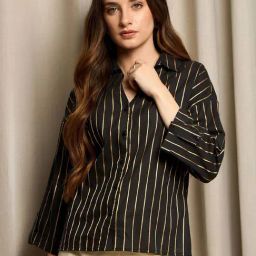 Rare Black Striped Shirt-image-72