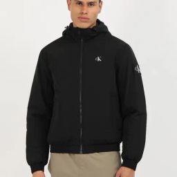 Calvin Klein Jeans Black Regular Fit Hooded Jacket-picture-24