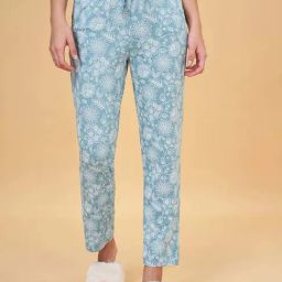 Dreamz by Pantaloons Blue Cotton Floral Print Pyjamas-picture-27