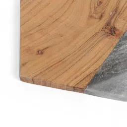 Home4U Brown & Grey Marble 23 cm Serving Platter - Set of 1 image 2