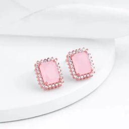 GIVA 925 Sterling Silver Rose Gold Fairytale Studs For Women-image-44