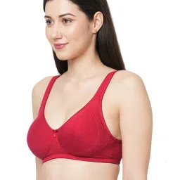Inner Sense Maroon & Beige Full Coverage Bra - Pack of 3 image 3