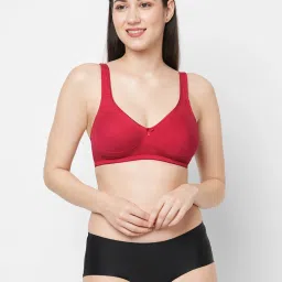 Inner Sense Maroon & Beige Full Coverage Bra - Pack of 3 image 4