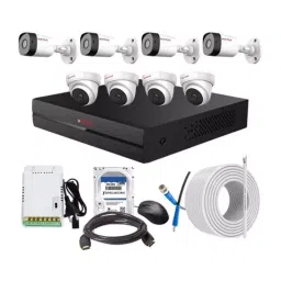 CP PLUS CCTV Combo Kit 2.4 MP Full HD Audio Indoor & Outdoor with 8 Channel DVR 4 Dome, 4 Bullet Camera, 8 Channel SMPS, 70 m Cable 500 GB HDD & Connectors-image-95