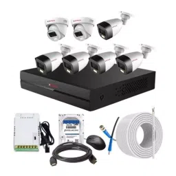 CP PLUS CCTV Combo Kit 2.4 MP Full Colour HD Audio Indoor & Outdoor with 8 Channel DVR, 5 Bullet 2 Dome Camera, 8 Channel SMPS, 70 m Cable, 2 TB HDD & Connectors-image-28