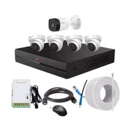 CP PLUS CCTV Combo Kit 2.4 MP Indoor & Outdoor with 8 Channel DVR, 1 Bullet 4 Dome Camera, 8 Channel SMPS, 70 m Copper Cable & Connectors-image-42