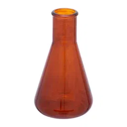 ABGIL Conical Flask Micro Narrow Mouth Graduated Type Amber 25 ml Amber Borosilicate Glass, FC-AC-320-03-23