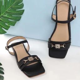 Truffle Collection Women's Black Ankle Strap Sandals-32