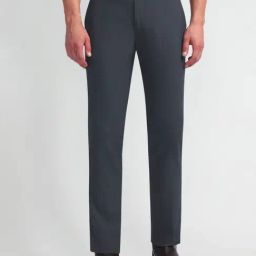 Arrow Grey Slim Fit Texture Trousers-image-130