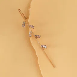 DressBerry Gold-Plated Minimal Crystal Studded Contemporary Earcuff-image-43