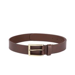 Louis Philippe Men Brown Solid Leather Belt-picture-5