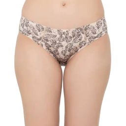 Triumph Beige Floral Print Hipster Panty-image-71