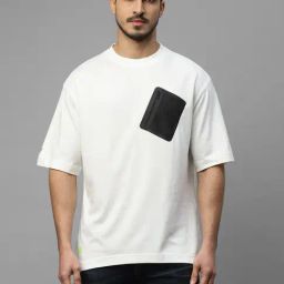 Royal Enfield Motoverse White Regular Fit Printed Oversized Crew T-Shirt-image-32