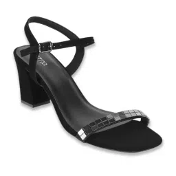 Metro Women's Black Ankle Strap Sandals-picture-0