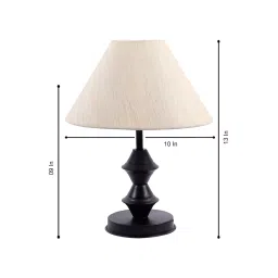 Tucasa NTU-275 B-22 Table Lamp with Metal Base (Beige) image 2