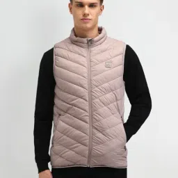 Arrow Sport Brown Regular Fit Quilted Jacket-image-92