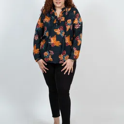 XOXO Cherry Women Plus Size Floral Printed Top-picture-58
