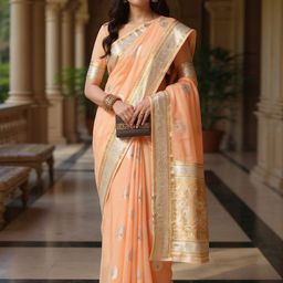 Anouk Rustic Ethnic Motifs Zari Banarasi Saree-picture-16