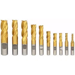 DAYTON 3/16 inch Smallest Mill Dia End Mill Set, 16N203 (Set of 10 Pcs)-32