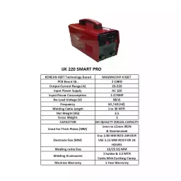 JK Arc 220 A Single Phase Inverter Arc Welding Machine Arc Welding Machine IJK 220 SMART PRO image 4