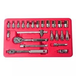 JTC Socket Set 6.35 mm (1/4 inch) Drive Size for Garage, Workshops and Industries, JTC H223B-94