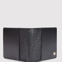 SENNES Men Textured Leather Two Fold Wallet-2