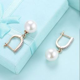 Peora White Contemporary Hoop Earrings-7