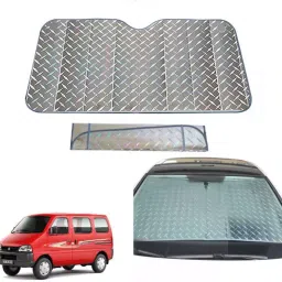 Auto Pearl F91 Dashboard Sun Shade Cover with Suction Cup for Maruti Suzuki Eeco (Grey)-13