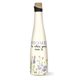 The Better Home Off White & Blue Floral Printed Stainless Steel Water Bottle-500 ml-image-69