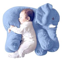 MummaSmile Elephant Shaped Baby Pillow Cum Soft Toy Blue - Height 41 cm-20