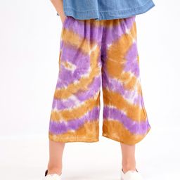 Primo Gino Culotte Length Pants Tie Dye Print - Multicolor-image-83
