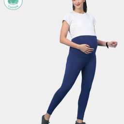 ECOMAMA Recycled Fibre Maternity Full Length Tights - Dark Blue-image-73