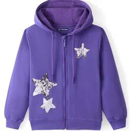 Pine Kids Full Sleeves Hooded Front Open Bio Washed Sweat Jacket - Blue-picture-27