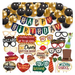 Wobbox Happy Birthday Props Happy Birthday Banne Harry Potter Theme Decoration Items Multi Color -Pack Of 50-image-41