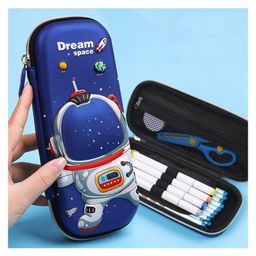 YAMAMA 3D Dream Space Theme Premium Design Multi-function Pencil Bag Case Adorable Student Stationery Handheld Storage Case Bag EVA Material Pencil Box Pouch For KidsMulticolor-26