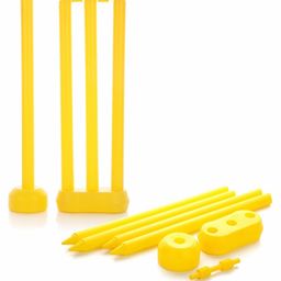 Aditi Toys Small Cricket Stumps Kit for Boys & Girls, Includes Bails, 4 Stumps with 2 Stand Base for Indoor & Outdoor Activity, Cricket Stumps Set-10