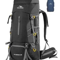 TRAWOC FLYSPECK 65L Trekking & Travel Backpack with Shoe Compartment MHK001 3 Year Warranty Black-image-3
