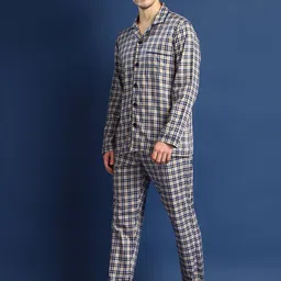 Hancock Men Checked Night suit-image-50