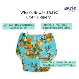 superbottoms Super Bottoms Basic Reusable Cloth Diaper Peaches Print- Multicolor image 2